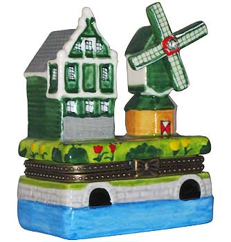 Windmill and House, Trinket Box