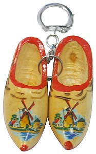 2.5 Wooden Clog Keychain