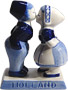 Delft Blue Figurine, Holland Kissing Boy & Girl, 3.5 H
