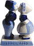 Delft Blue Figurine, Holland Kissing Boy & Girl, 3.5H