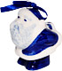 Deflt Blue Santa Christmas Ornament, 3.5H