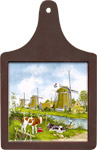 Cheeseboard w/ Color Tile - Three Windmills