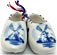 Pair of Delft Blue Ceramic Clog Shoes, 2.75L