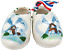 Pair of Colored Delft Blue Ceramic Clog Shoes, 2.75L