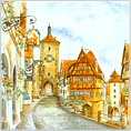 Dutch Tile, Color, Rothenburg ob der Tauber, 6