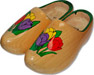 Tulips Wooden Clog Shoes, Adult Size 13