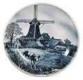 Delft Blue Decorative Plate - Four Seasons/Spring, 9.5D