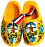 2.5 Wooden Clog Shoes, Yellow