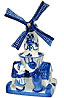 Delft Blue- Decorative Windmill w/ Kissing Couple, Music Box