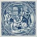 Chirurgyn / Surgeon, Dutch Delft Tile 6