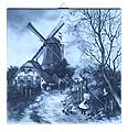 Dutch Tile, Delft Blue 4 Seasons - Summer