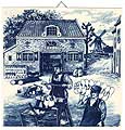 Dutch Tile, Antique Delft Blue Clogmaker