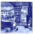 Dutch Tile, Delft Blue Cheesemaker