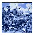 Dutch Tile, Delft Blue Milkman