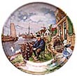 Color Decorative Plate - Fisherman 7.5D