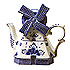 Delft Blue Decorative Windmill, Teapot