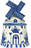 Delft Blue Windmill Cookie Jar, 10