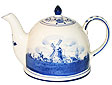 Delft Blue Windmill Dome Teapot
