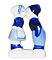 Delft Blue Figurine, Kissing Boy & Girl, 2 H