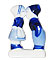 Delft Blue Figurine, Kissing Boy & Girl, 2H