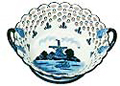 Delft Blue Windmill Basket with Cut Work, 9