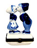 Delft Blue Kissing Boy & Girl, Trinket Box