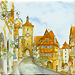 Rothenburg ob der Tauber Color Tile, Refrigerator Magnet - 3