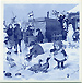 Dutch Village Snow Day Blue Tile, 3SQ Fridge Magnet