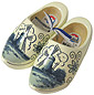 Blue Wooden Clog Shoes, Infants Size 4-5