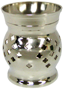 Indian Brass Aroma Oil Burner, 3-1/2