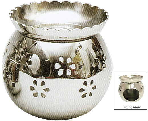 Indian Brass Aroma Oil Burner Large, 4H