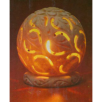 Indian Soap Stone Candle Holder, Globe, 4H