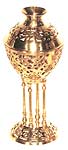 Indian Brass Filigree Candleholder, 11H