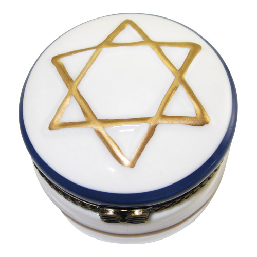 Star of David, Jewish Symbol Porcelain Trinket Box