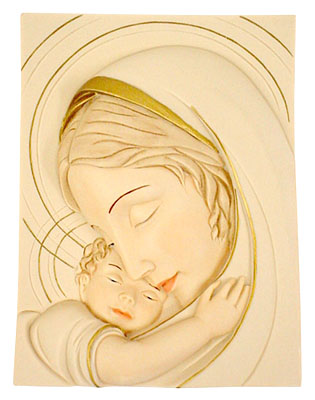 9 My Warmth Mother and Child Plaque (Gold)