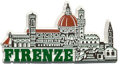 Florence, Italy Souvenir Fridge Magnet - Rubber
