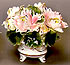 Italian Capodimonte FLowers - 8 PINK FLOWER BASKET