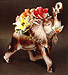 Italian Capodimonte Flowers - 10 Elephant w/ Flowers