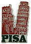 Italy Souvenir Leaning Tower of Pisa Magnet - Rubber