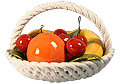 6.5 Round Fruit Basket Capodimonte