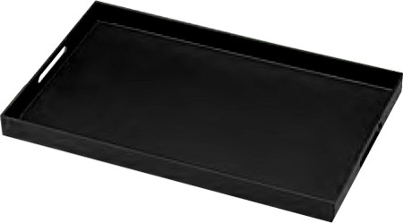 Rectangular Black Tray w/ Handles, 19