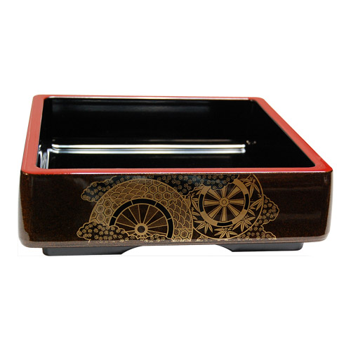 Sushi Serving Box, Wheel Motif 8SQ