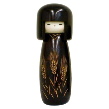 Kokeshi Doll, Barley Harvest 10.4H