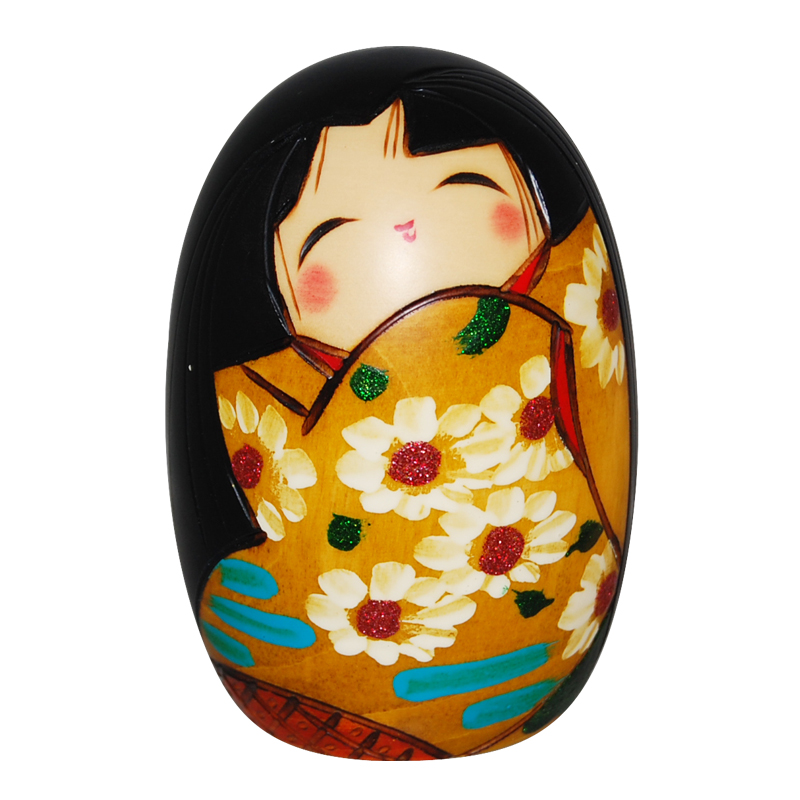 Kokeshi Doll, Abundant Blooms 4.4H