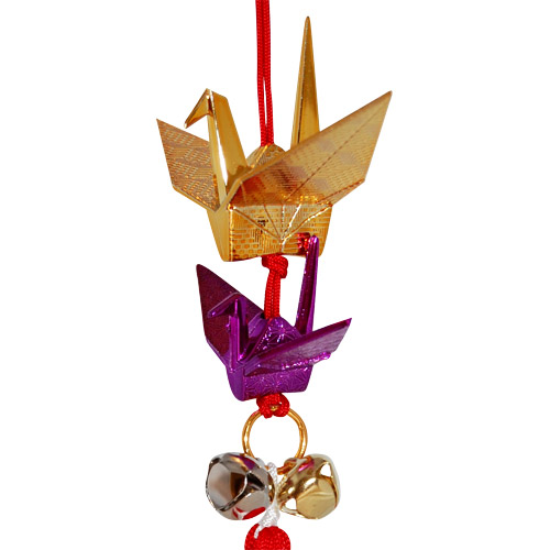 Cranes, Japanese Lucky Charm - Gold & Assorted