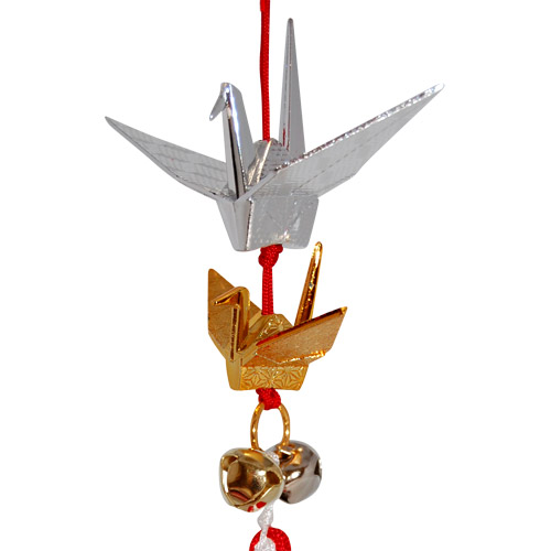 Cranes, Japanese Lucky Charm - Silver & Assorted