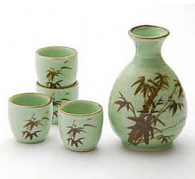 Sake Set - 1&4, Bamboo