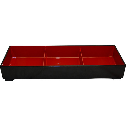 Long Rectangular Bento Box with 3-Compartment 14x5x2