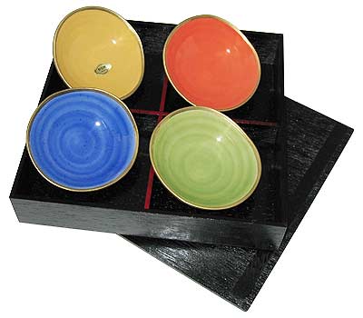 4 Assorted Saucer Set