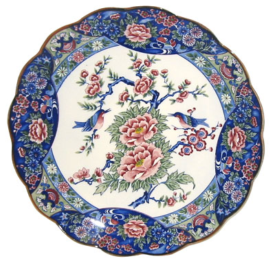 12 Serving Plate, Peony Scalloped